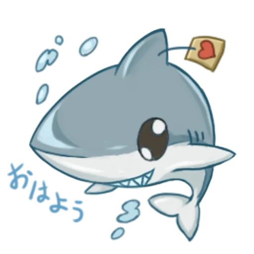 hiu, hiu lucu, hiu lucu, dolphin chibi, hiu kartun