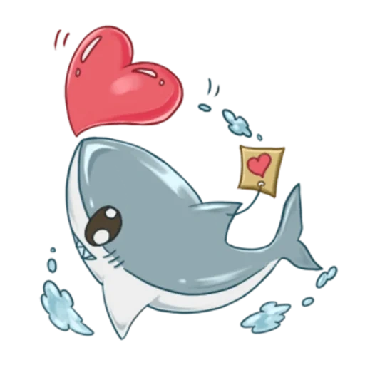 shark, cartoon whale, sharkberry koolied, cute sharks sryzov