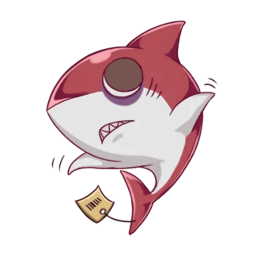 anime, yo kai, shark chan, orologio yo-kai, arte dello squalo carino