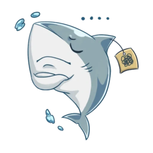 tiburón, dibujo de tiburones, tiburón de dibujos animados, ilustración de tiburón