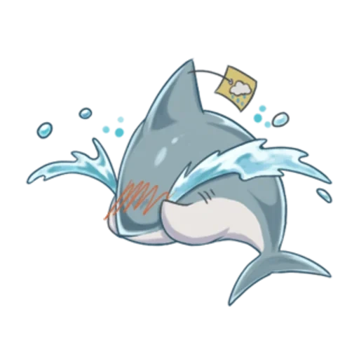 shark, dolphin, dolphins, cartoon dolphin