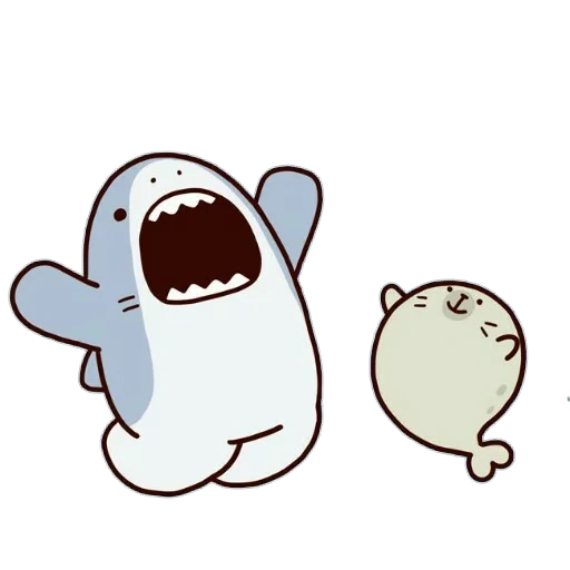 schön, mr shark, die tiere sind süß, zum skizzieren süß, kawaii haie skizzen