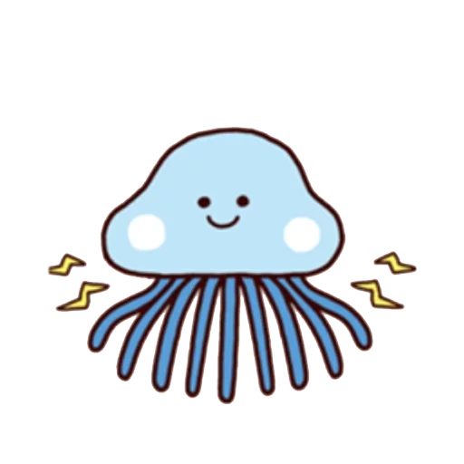 медузы, медуза мульт, медуза голубая, медуза мультяшная, мультяшные медузы