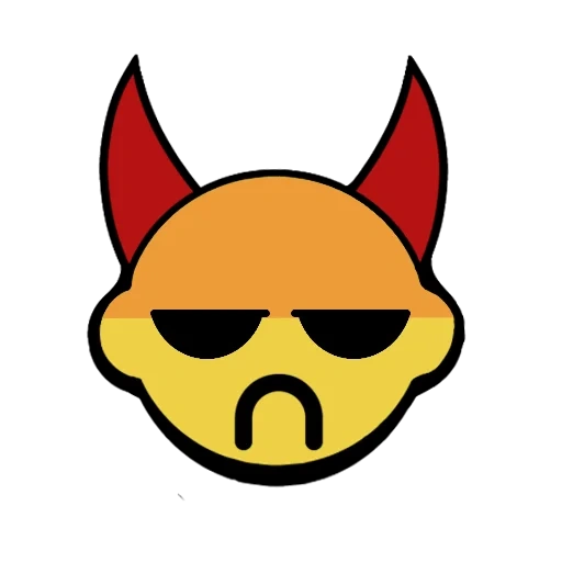 devil, divertente, demone del limone, faccia sorridente arrabbiata, shanghai-cat logo