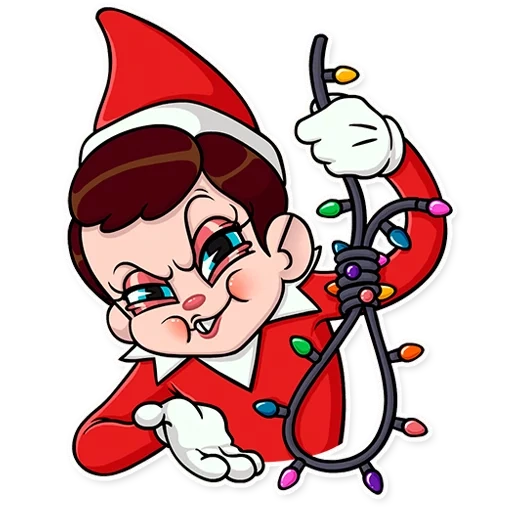 the sprite, penelope elf, png sprite auf dem schild, the elf on the shelf