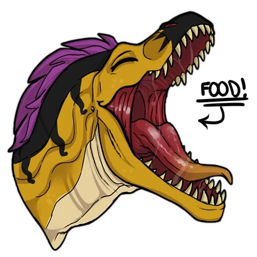 dino vore, vore naga, tyrannosaurus vore, kepala dinosaurus, kepala vektor dinosaurus