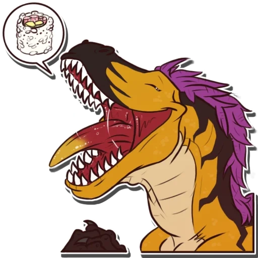 dinovore, dinosaurio rugiente, tyrannosaurus vore, cabeza de dinosaurio, vector de cabeza de dinosaurio