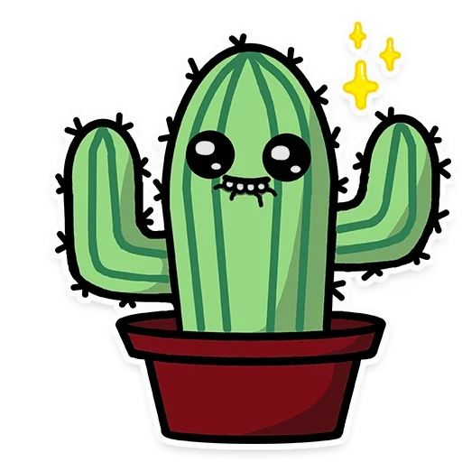 kaktus, kaktus, kaktus yang lucu, kaktus dengan mata, kartun kaktus