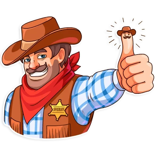 xerife, xerife cowboy, grande xerife, adesivo do xerife