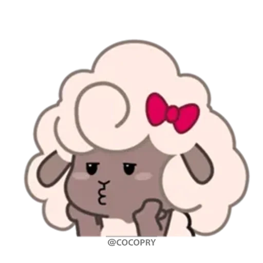 anime, lamb, cute animals, fluffy sheep