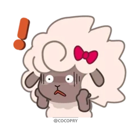 sheep, аниме, кавайные, покемон овечка