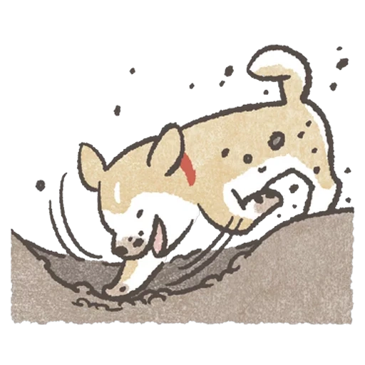 shiba inu, dibujos de perros encantadores, dibujo de perro dulce, el perro es un dibujo dulce, shiba inu aiko kuninoi