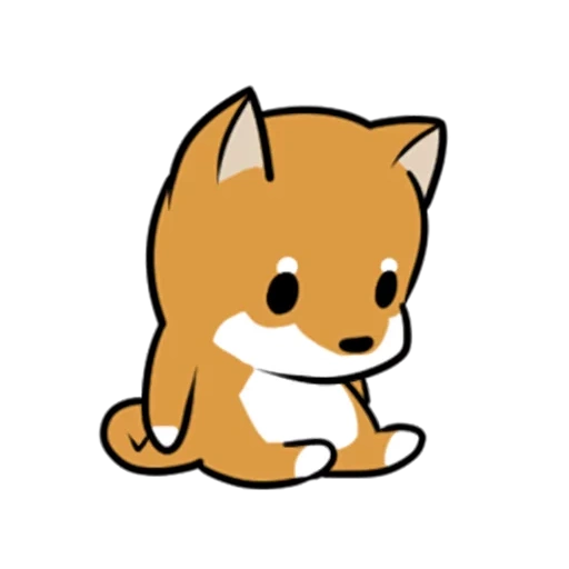 chien, kawaii corgi, chien solitaire, le chien est un animal