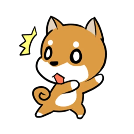 cane, shiba inu, arancione