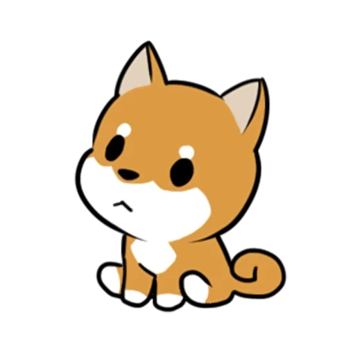 kawaii, cane, shiba inu, cane chibi