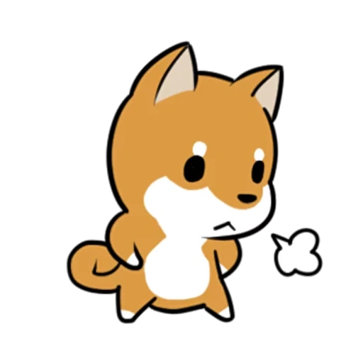 renard, corgi, chien, dessin animé de corgi, de beaux chiens de corgi