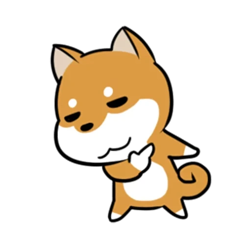 renard, papa, chien, orange, shiba inu