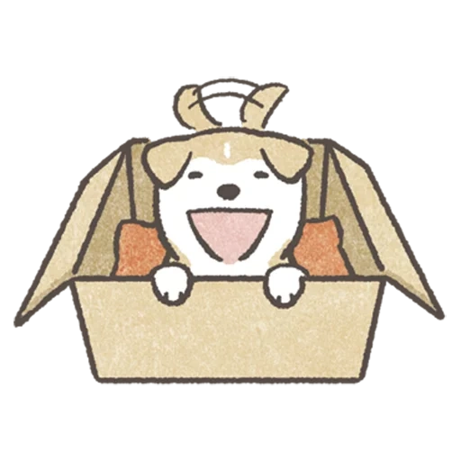 presente, gatos kawaii, la caja de gatos es un logotipo, icono shiba2000 shuster