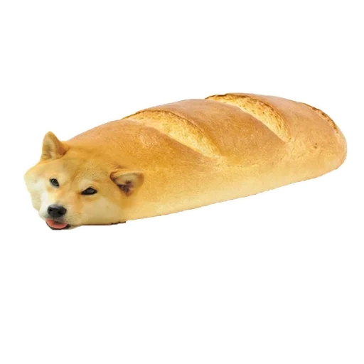 doge, pão, pão, um pedaço de pão, cão de madeira