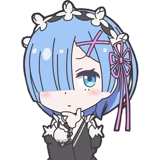 re zero, rem chibi, rem re null, re null, re zero chibi