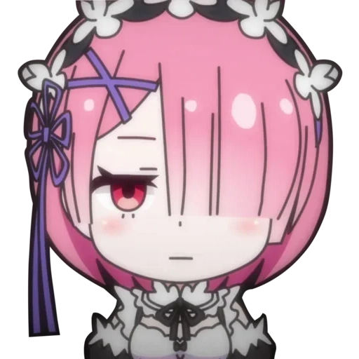 re nol, ram re zero, karakter anime, ram ram quartet, ram ra zero chibi