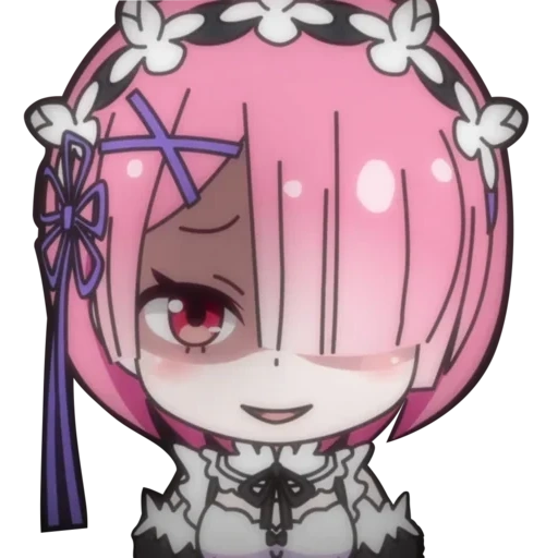 re nol, ram re zero, emoji rem, ram ra zero chibi