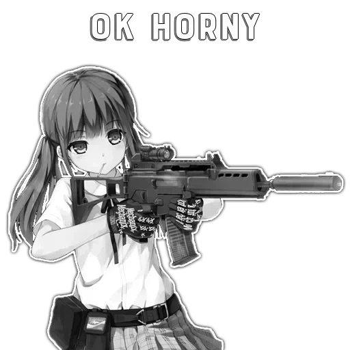 g36 chan, image, sile avec une arme, filles anime, pistolet d'anime