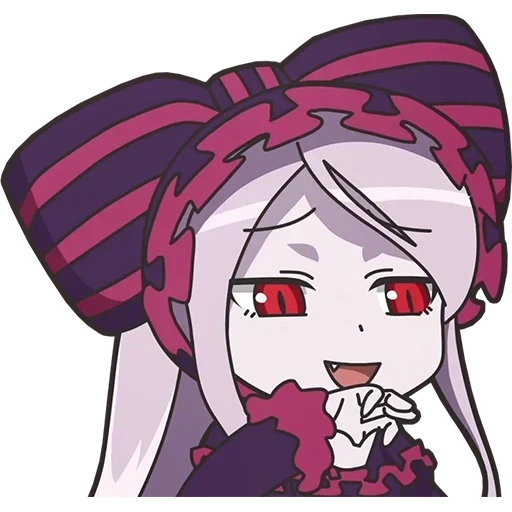 anime, shaltir chibi, shaltir bladfolen, anime suzerain chibi, shalltear bloodfoln chibi