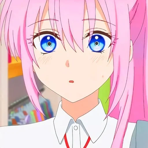kavai animation, cartoon cute, anime pink, anime girl painting, shikimori is not only cute