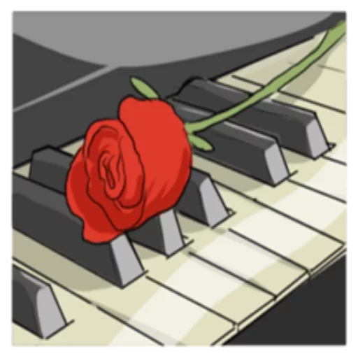 rose rose, piano rosa, flores clave, vincent rose piano, flores clave