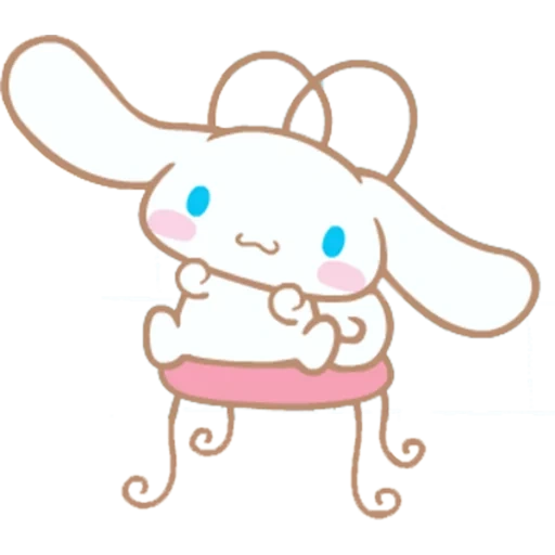 cannamoroll, lièvre de cannamoroll, lapin cannamoroll, personnages de cannamoroll, dessins légers cinnamoroll