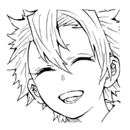 coloriage d'anime, natsu dragneel sketch, coloriage des gars de l'anime, dessins de personnages d'anime, anime sketch face natsu