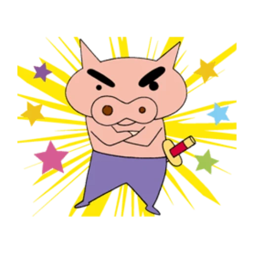 piggy, pig, sin-chan, buriburidzaemon
