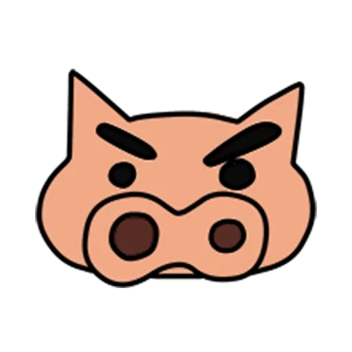 sebuah mainan, muka babi, buriburi gitcho, babi kawai, kucing adalah wajah babi