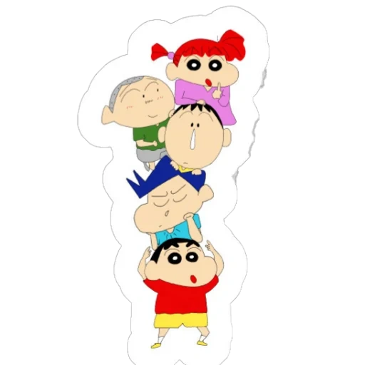 shin chan, dessin pour enfants, personnages de dessins animés, autocollants, sin-chan