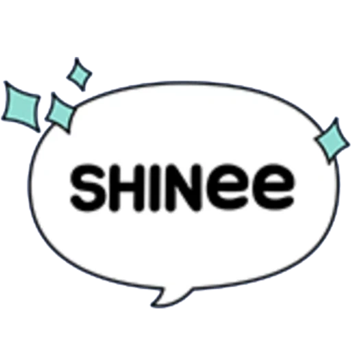 asiático, sinal, inscrição de sheney, ícone off-line, grupo de logotipos do shinee
