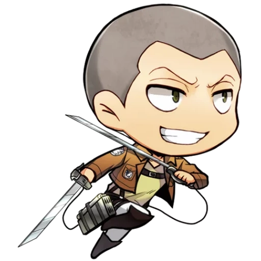 attaque des titans de chibi, connie springer chibi, attaque de chibi titan, connie attaque les titans de chibi, jean kirstein chibi attaque les titans