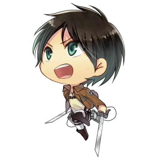 erlun titanium chibi, caporal levy chibi, attaque des titans de chibi, attaque titan de chibi levi, attaque de deux titans à chibi