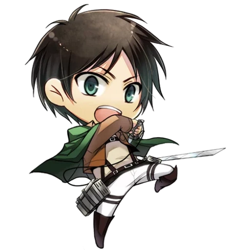 eren chibi, eren yeger chibi, el ataque de los titanes eren, atakananov chibi levy, ataque de los titanes chibi levy