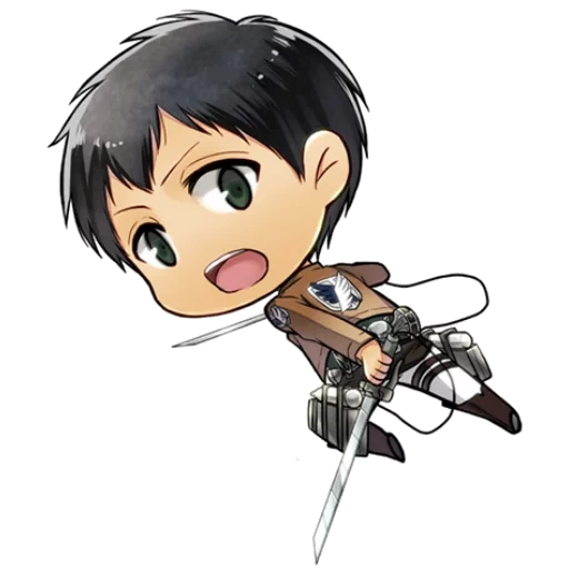 ataque de los titanes, eren yeger chibi, ataque de los titanes chibi, el ataque de los titanes eren, ataque de los titanes chibi eren