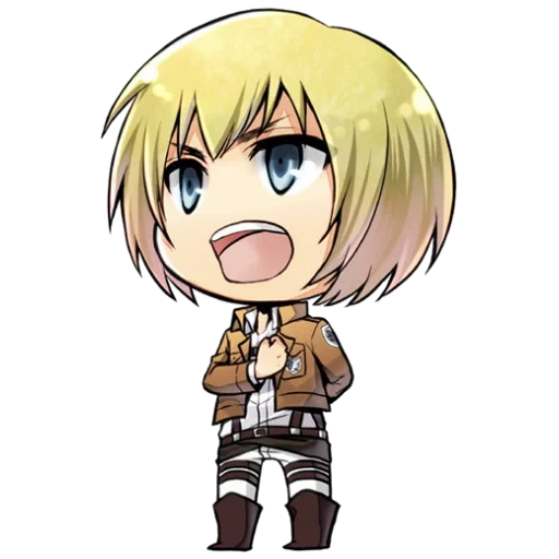 armin alert, amin alert chibi, l'attacco di chibi titan, titano attacca amin alert chibi, anime icona titan attack armin