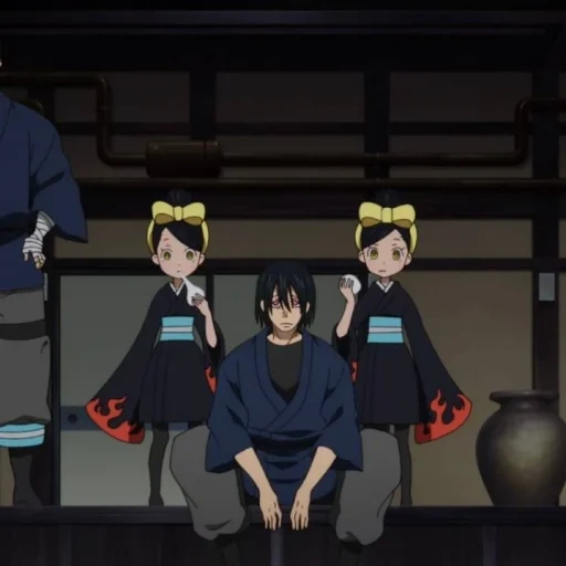 anime, episódio de boruto 230, força de fogo de anime, comando número 7 boruto sarada mitsuki, anime fiery team of firefighters arthur