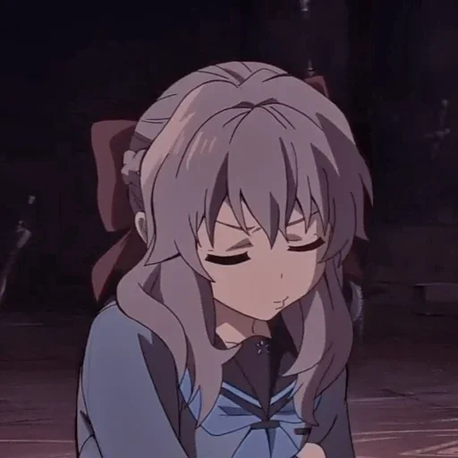 animação, menina anime, menina anime, papel de animação, o último anjo de seis asas de hiragi shinoa sorri