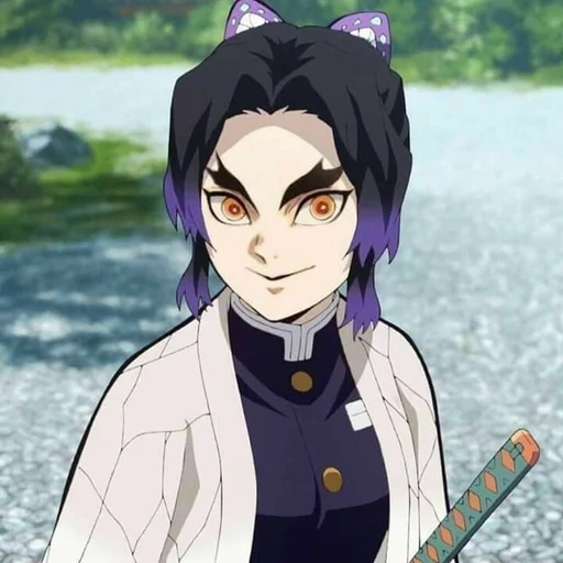 kanae kojo, karakter anime, samurai daun telur-legenda, pisau untuk memotong iblis, potong pedang iblis shinobu kocho