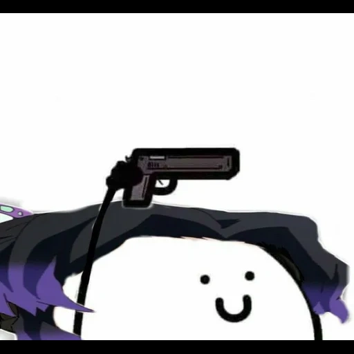 memes de anime, o anime é engraçado, anime mem face, peixe com um meme de pistola, meme de anime de demônio rosa