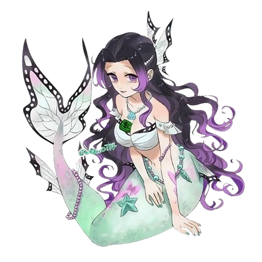 anime girl, mermaid demon, oracle of eldaria, eldaria wendina, nanoart in league of legends