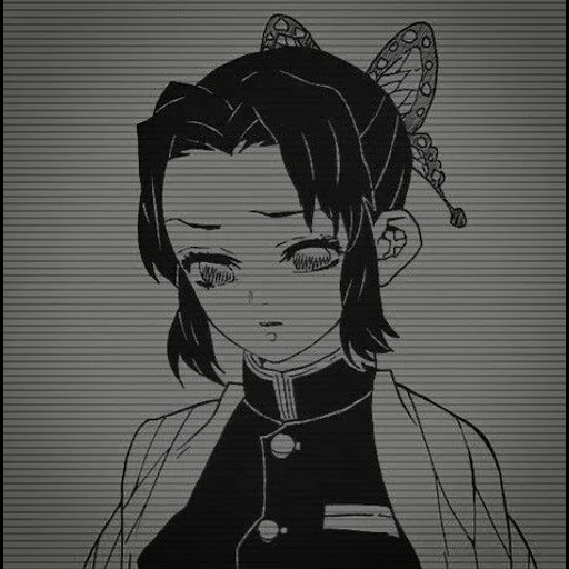 garnecojo, personagem de anime, shinobu kocho manga, animação shinobu kocho, demônio de dissecação de lâmina de desenho animado