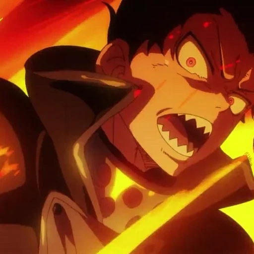fire force, fire force inferno, anime flame fire brigade, anime flame shenla fire brigade, flame team fire moment anime