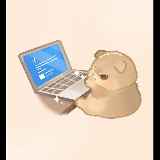 screen, human, head on the table anime, head on the keyboard, pusheen is sitting a laptop