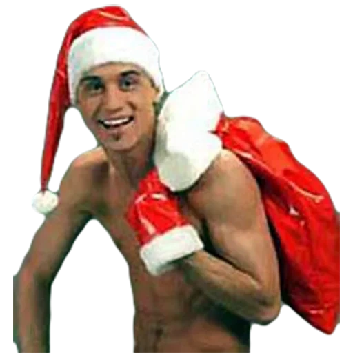 cara, papai noel, o cara papai noel, jovem papai noel